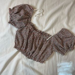 PRINCESS POLLY CROP FLORAL BLOUSE